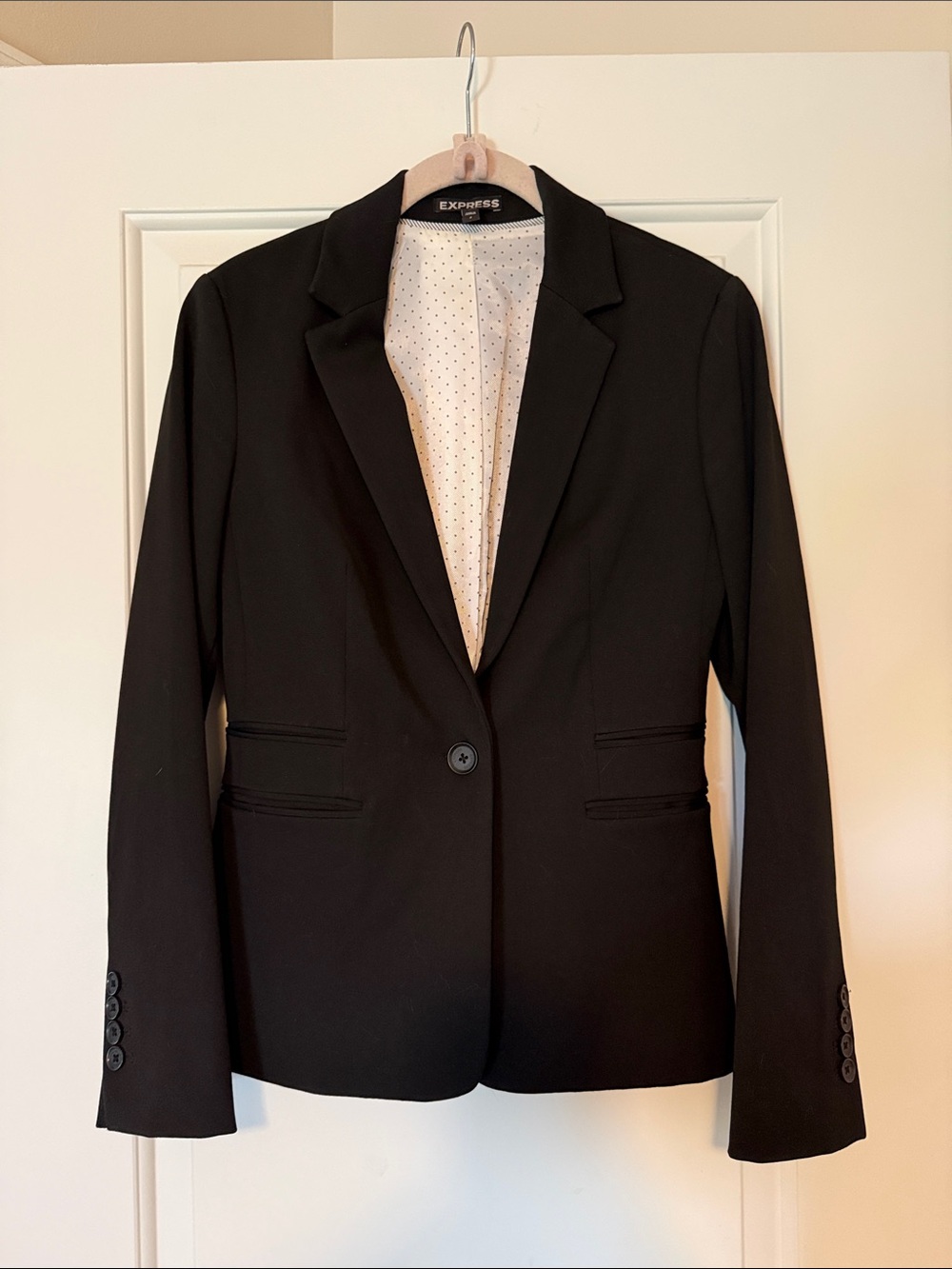 Express Women's Black Tailored One-Button Blazer